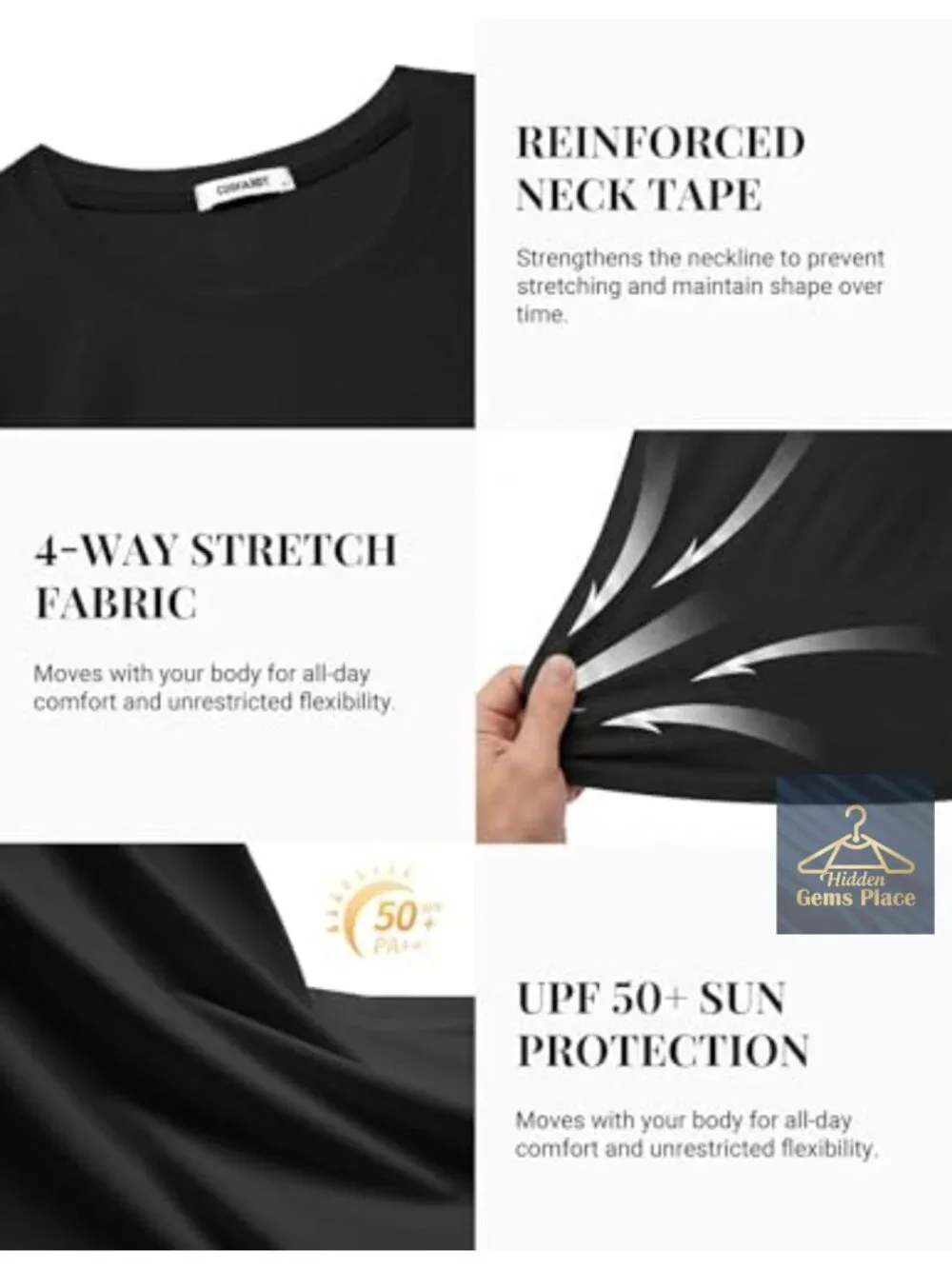 Men's UPF 50+ Rash Guard Shirt Quick Dry Short Sleeve Sun Protection Swim Tee